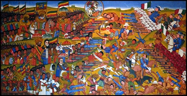 [em] Battle of Adwa [/em], painting by Belachew Yimer