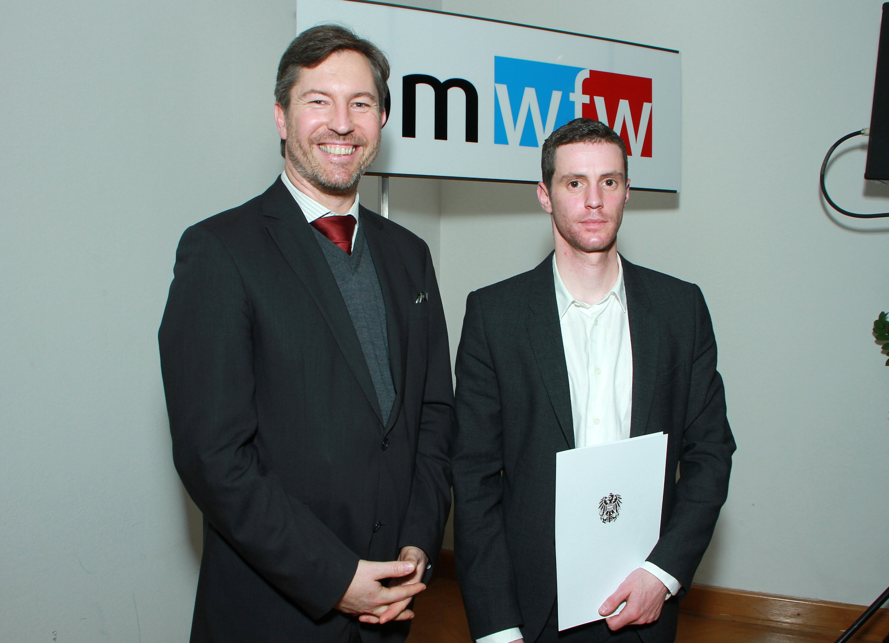 Verleihung des „Award of Excellence“ am 4.12.2014 im Bundesministerium für Wissenschaft, Forschung und Wirtschaft