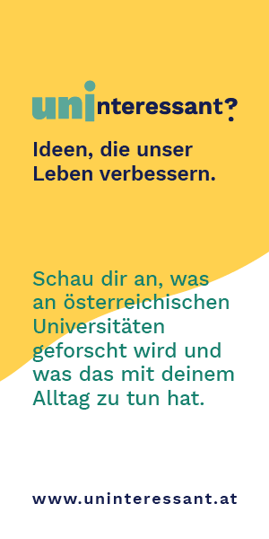 „UNInteressant? – Ideen, die unser Leben verbessern“: Unter diesem Motto  startet am heutigen Montag, 25. Mai, die Österreichische  Universitätenkonferenz (uniko) erstmalig eine Online-Kampagne, an der  sich alle 22 öffentlichen Universitäten gemeinsam mit dem  Wissenschaftsfonds FWF beteiligen. Ziel der Kampagne sei es, so  uniko-Präsidentin Sabine Seidler, „eine leicht verständliche Information  über den direkten Nutzen von Universitäten und universitär erzeugtem  Wissen für die individuelle Lebenssituation zu präsentieren“, und damit  auch eine erhöhte Sichtbarkeit der Bedeutung von Forschung,  Wissenschaft und Universitäten zu erreichen.