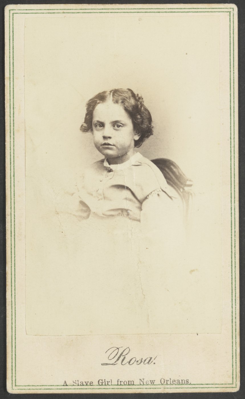 Charles Paxon, [em]Rosa, a Slave Girl from New Orleans[/em], albumen print, c. 1864, Library of Congress, Washington D.C.