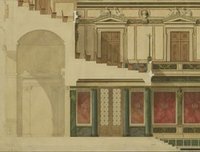 Theophil Hansen, Musikverein Building, sectional elevation of the Golden Hall (detail of design drawing), inv. no. 19915, Academy of Fine Arts Vienna, Graphic Collection