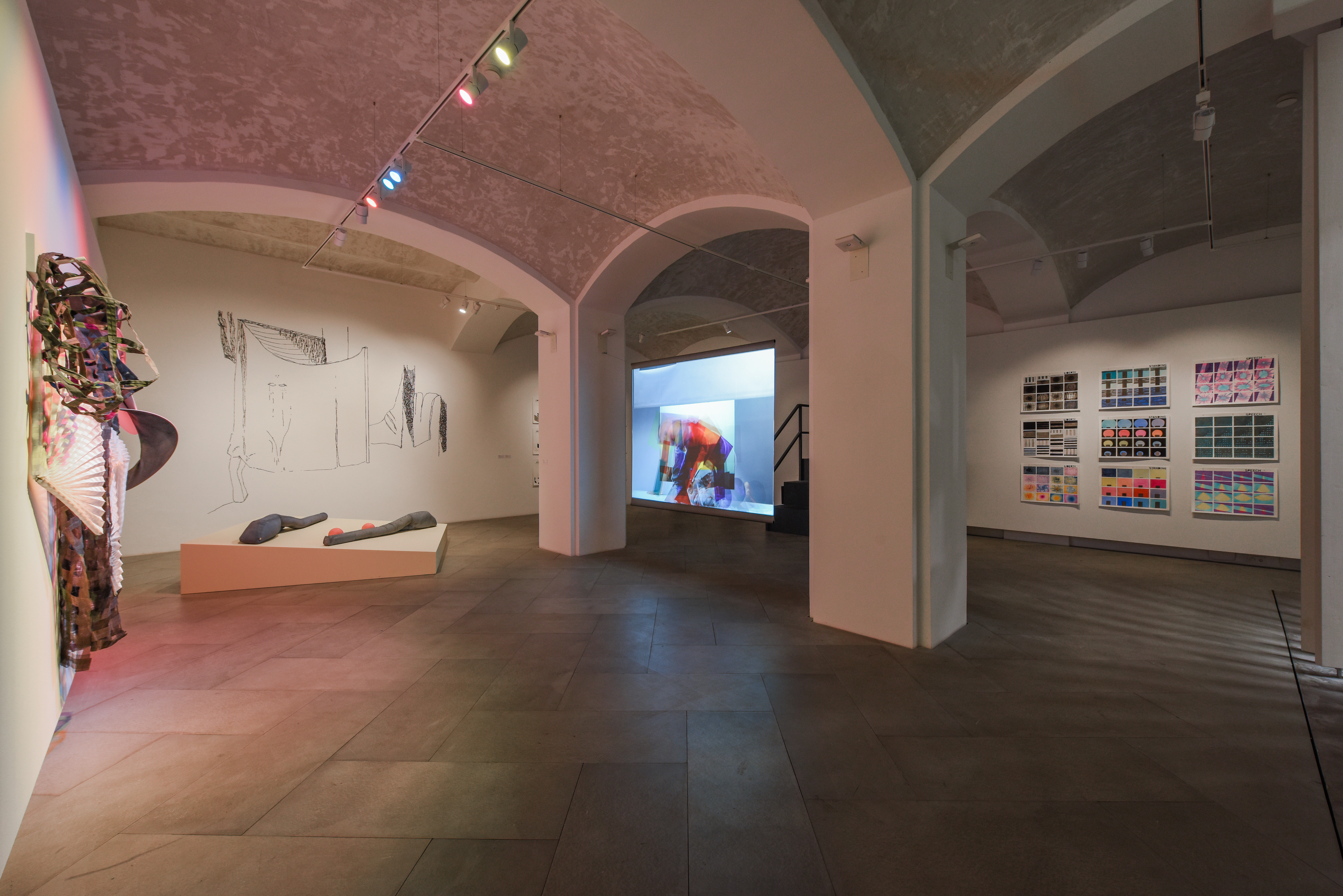 Exhibition view [em]„Motion into Being“ Reframed[/em], © Academy of Fine Arts Vienna. photo: eSeL – Joanna Pianka