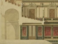 Theophil Hansen, Musikverein Building, sectional elevation of the Golden Hall (detail of design drawing), inv. no. 19915, Academy of Fine Arts Vienna, Graphic Collection