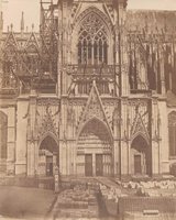 Johann Franz Michiels, The Construction of the Cathedral of Cologne, 1855, salt print