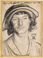 Albrecht Dürer, Portrait of an 18-year-old Youth, 1503, charcoal, heightened with white, on paper