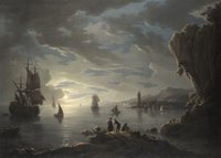 Michael Wutky, [em]View over the Gulf of Naples by moonlight[/em], around 1780 © Gemäldegalerie der Akademie der bildenden Künste Wien