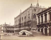 Carlo Naya, [em]The Doge’s Palace with the “Straw Bridge”[/em], after 1877, photography on albumin paper © Graphic Collection of the Academy of Fine Arts Vienna