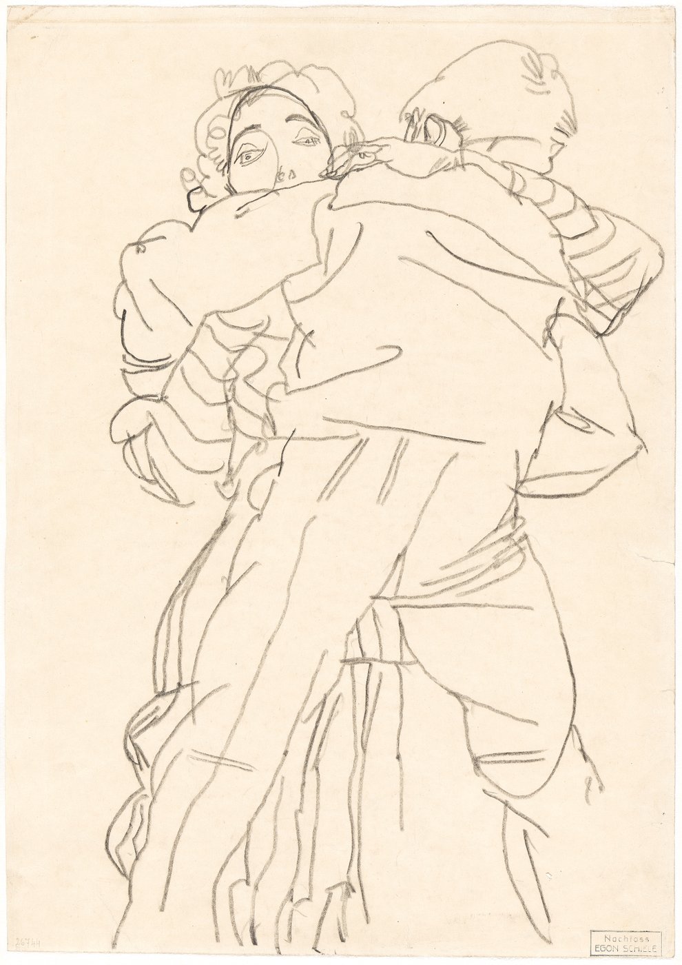 Egon Schiele, [em]Dancing Couple[/em], 1918, pencil on paper © Graphic Collection of the Academy of Fine Arts Vienna