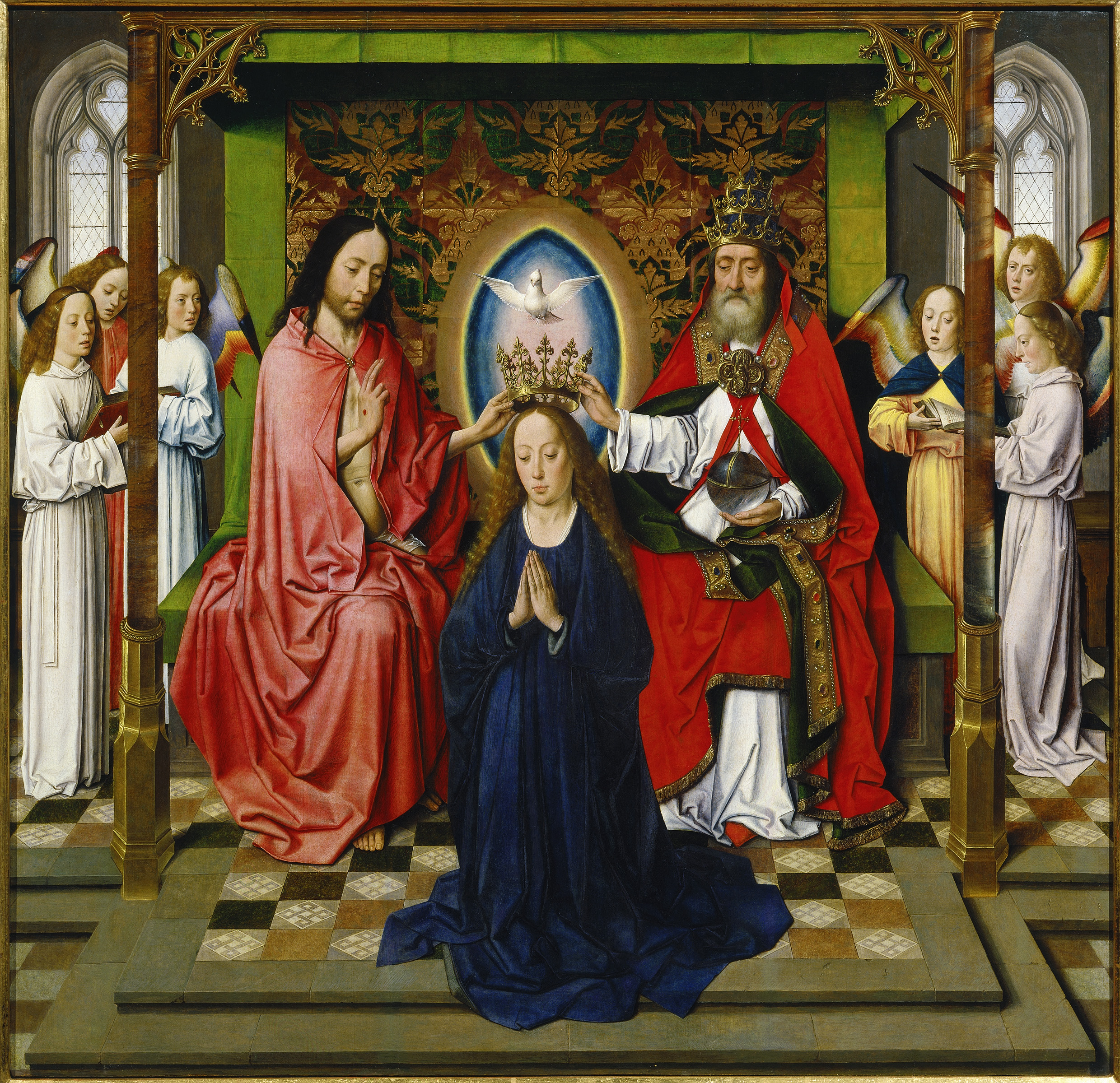 Dirk Bouts (1400/1420–1475), [em]Coronation of Mary[/em], around 1450, mixed media on wood © Paintings Gallery of the Academy of Fine Arts Vienna