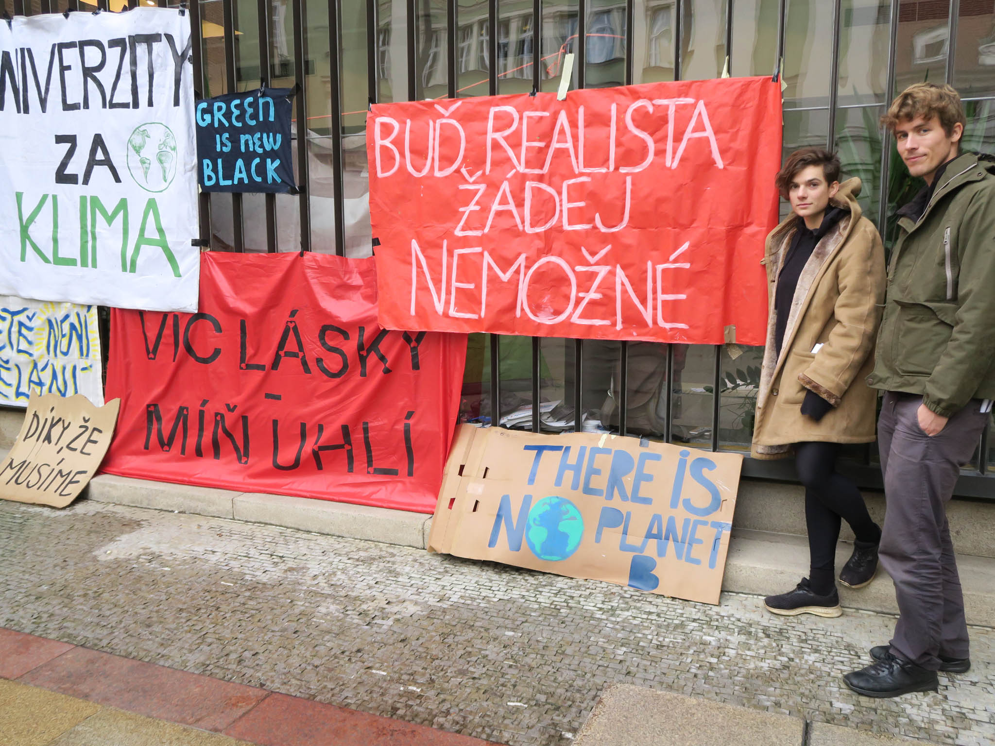 Protesting students of the University for Climate (CZ), photo: Tereza Chlubná