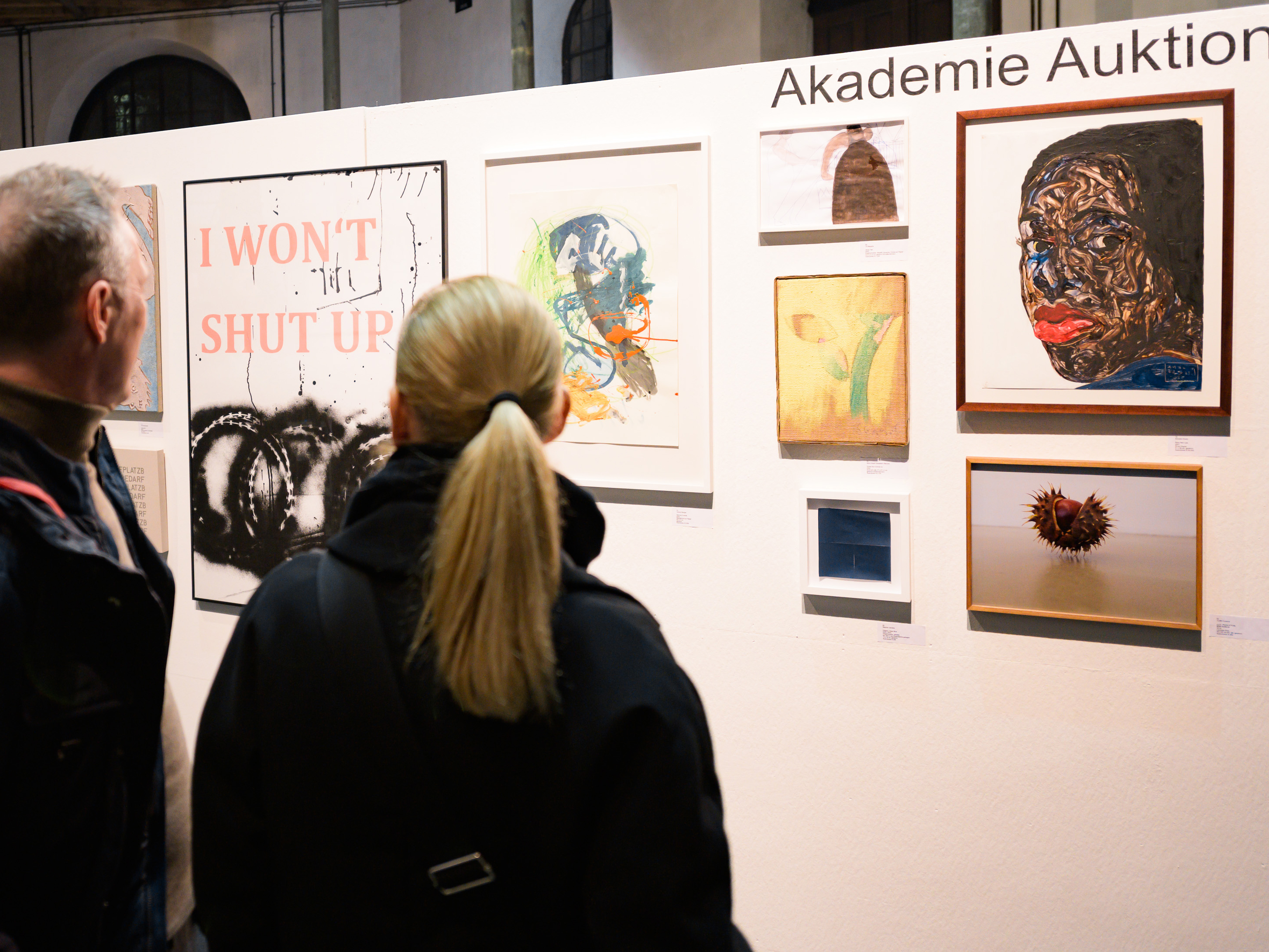 Presentation of the Academy Auction 2024 in the Prospekthof of the Atelierhaus of the Academy of Fine Arts Vienna, photo: eSeL.at - Joanna Pianka